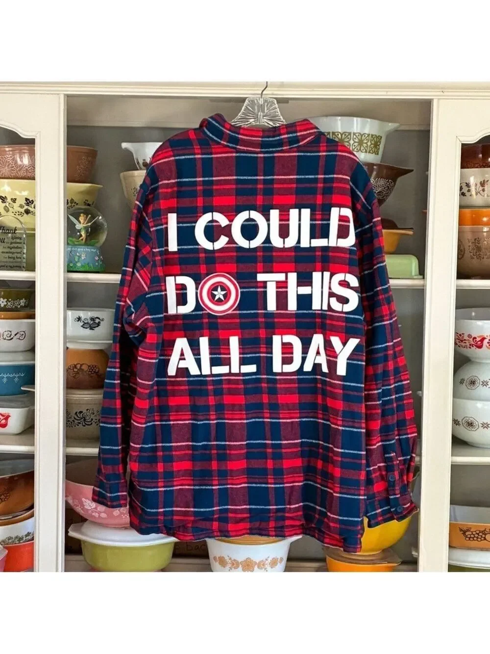 Disney Parks Marvel Captain America Flannel Button-Up Jacket - Size XXL